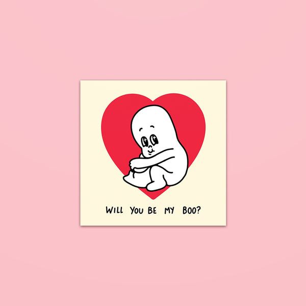 Will You Be My Boo Sticker