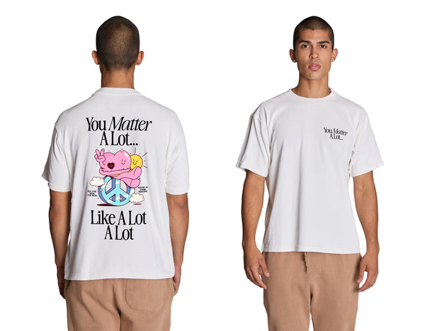 Adam "You Matter A Lot" White Boxy Tee