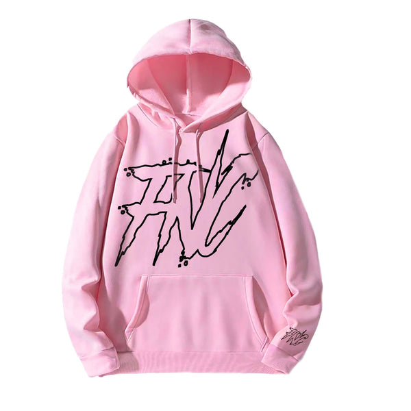 FNC Logo Pink Hoodie - Elektrek Clothing