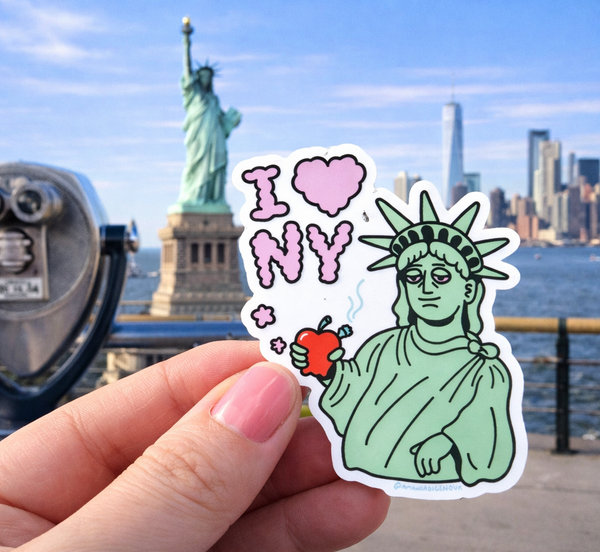 I Love NY Lady Liberty Sticker