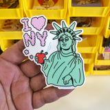 I Love NY Lady Liberty Sticker